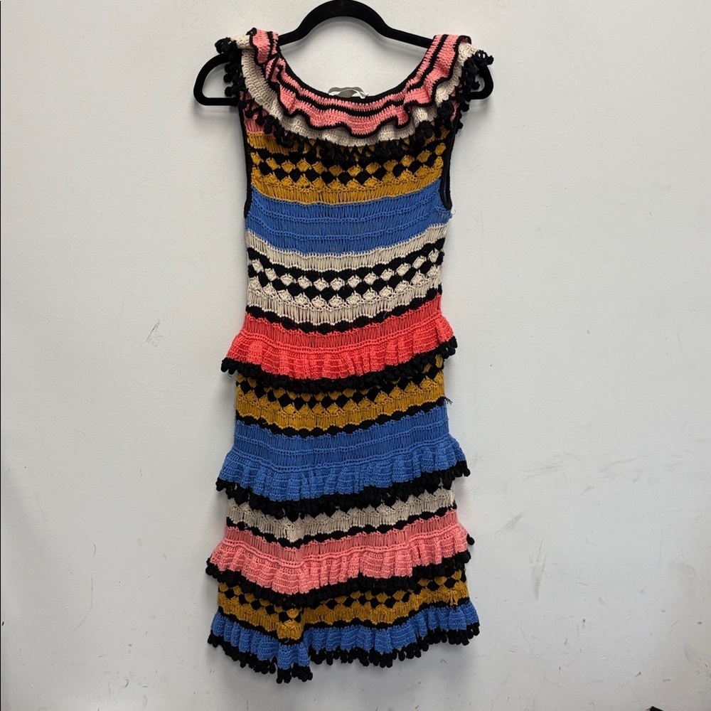 ZIMMERMANN Tiggy Frill crochet-knit cotton mini dress - Picture 6 of 6
